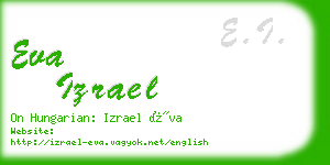 eva izrael business card